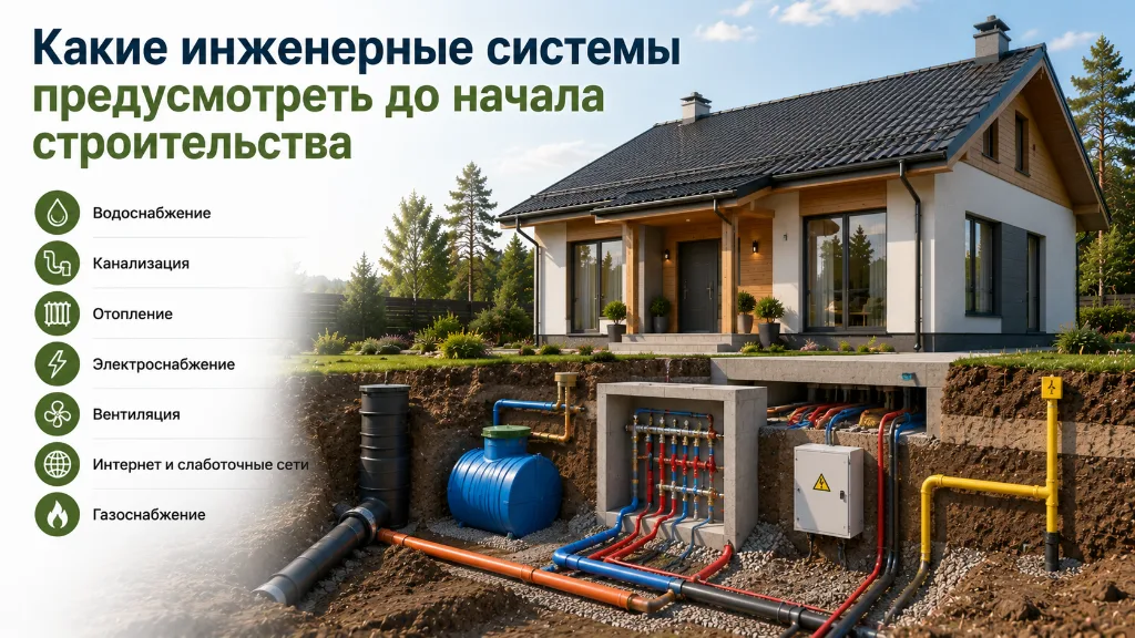 Какие инженерные системы предусмотреть до начала строительства