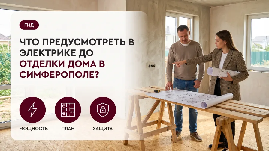 Что предусмотреть в электрике до отделки дома в Симферополе?