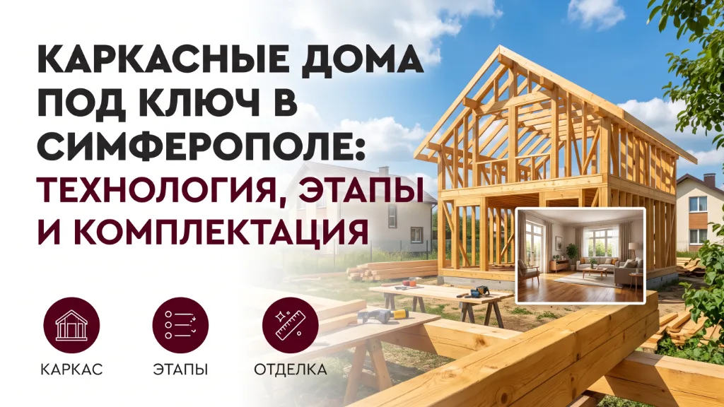 Каркасные дома под ключ в Симферополе: технология, этапы и комплектация