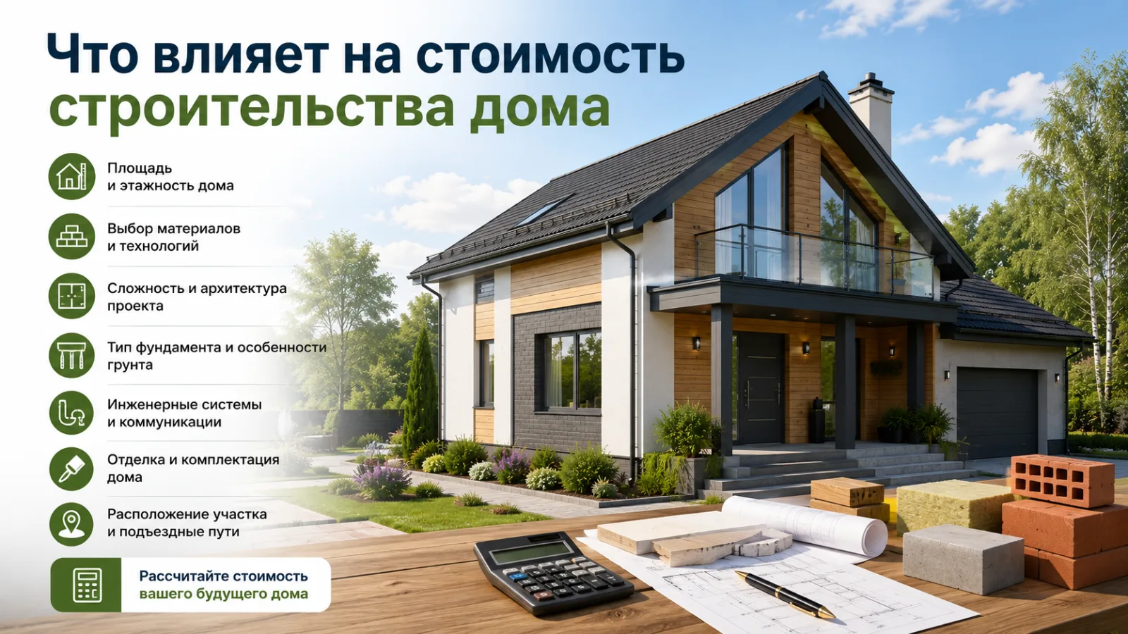 Что влияет на стоимость строительства дома