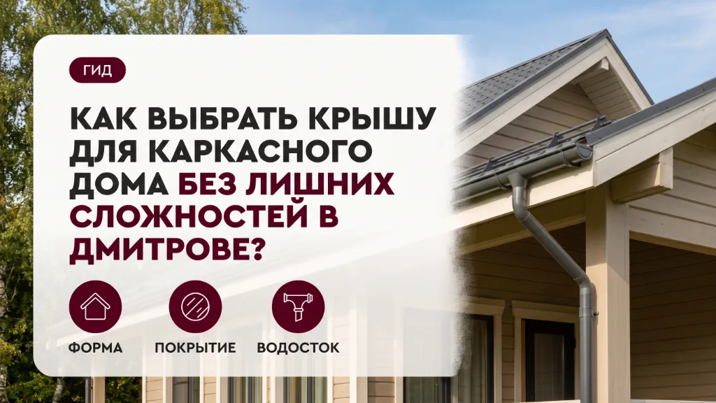 Как выбрать крышу для каркасного дома без лишних сложностей в Дмитрове