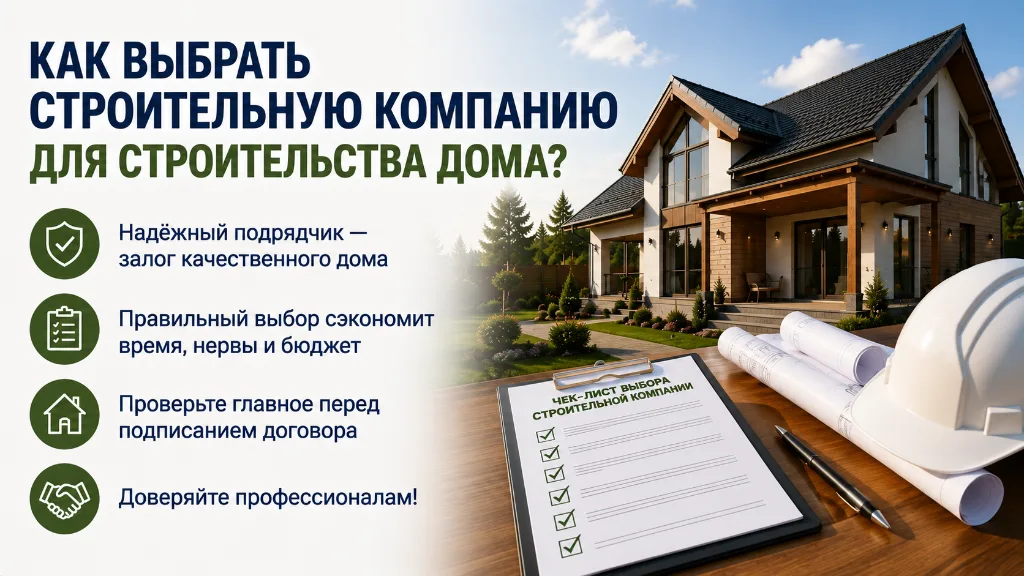 Как выбрать строительную компанию для строительства дома?