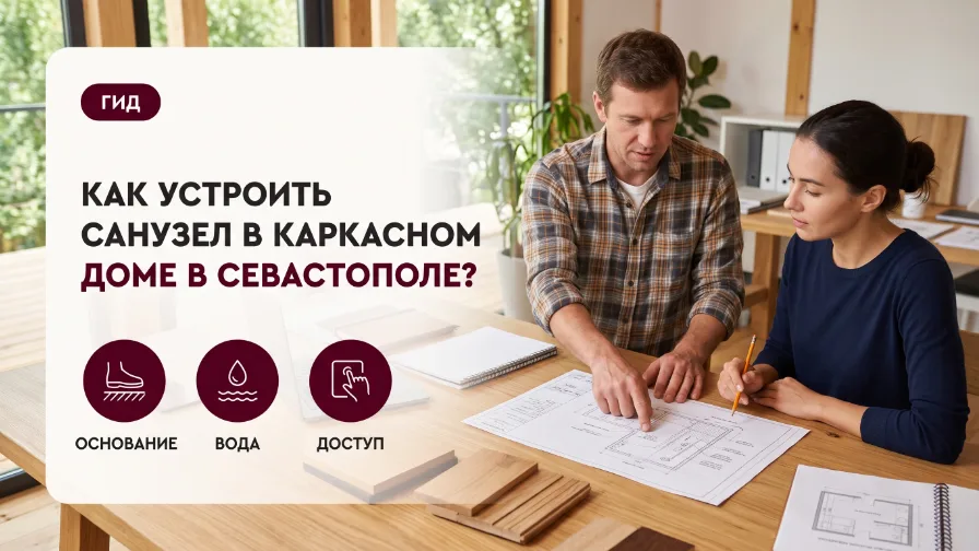 Как сделать санузел в каркасном доме в Севастополе?