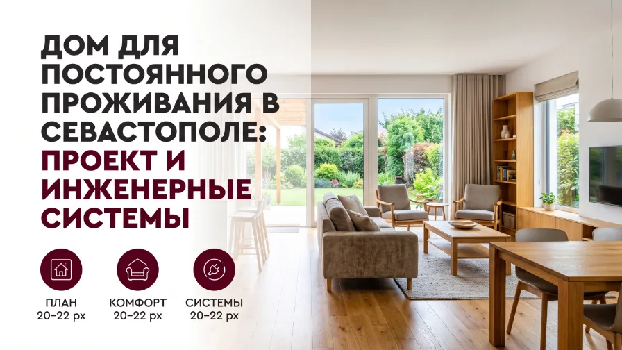 Дом для постоянного проживания в Севастополе: проект и инженерные системы