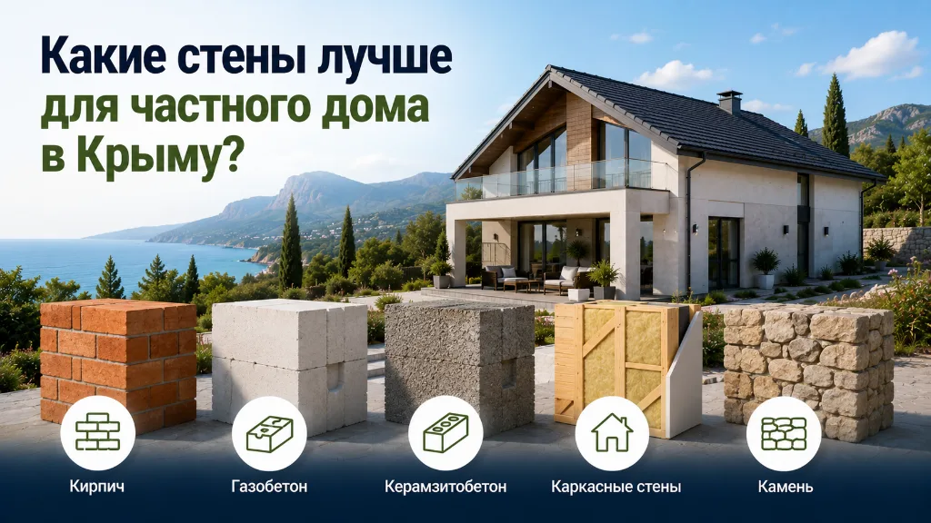 Какие стены лучше для частного дома в Крыму?