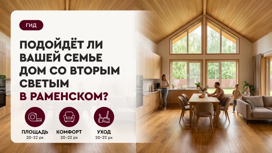 Подойдёт ли вашей семье дом со вторым светом в Раменском?
