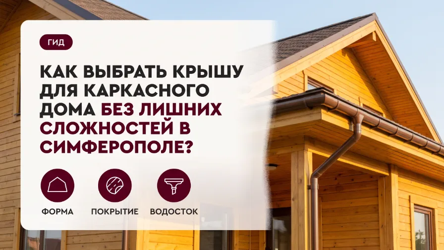 Как выбрать крышу для каркасного дома без лишних сложностей в Симферополе?
