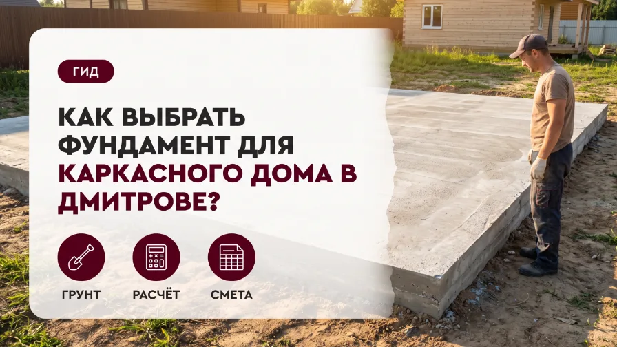 Как выбрать фундамент для каркасного дома в Дмитрове?