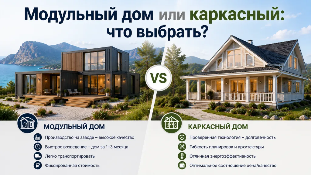 Модульный или каркасный дом в Севастополе: какую технологию выбрать?