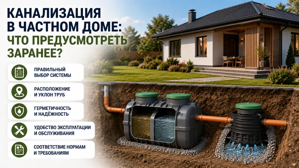 Канализация в частном доме: что предусмотреть заранее?