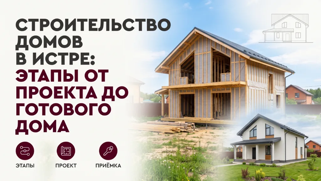 Строительство домов в Истре: этапы от проекта до готового дома