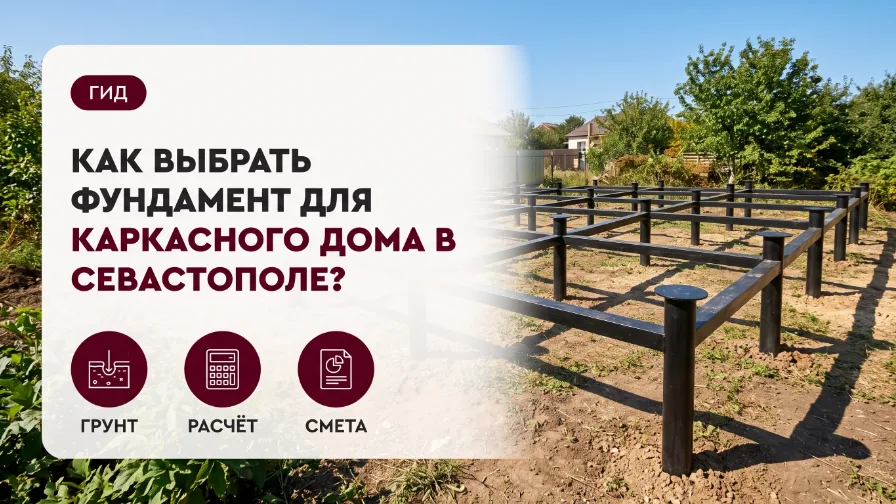 Как выбрать фундамент для каркасного дома в Севастополе?