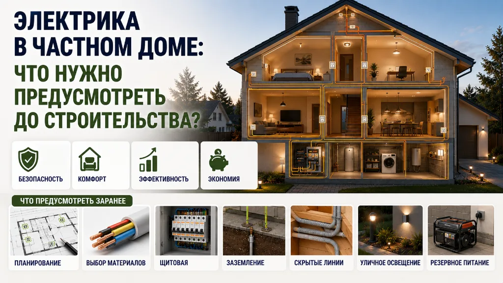 Электрика в частном доме: что нужно предусмотреть до строительства?