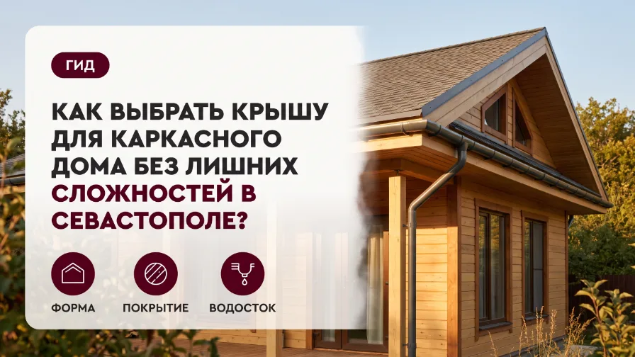 Как выбрать крышу для каркасного дома без лишних сложностей в Севастополе?