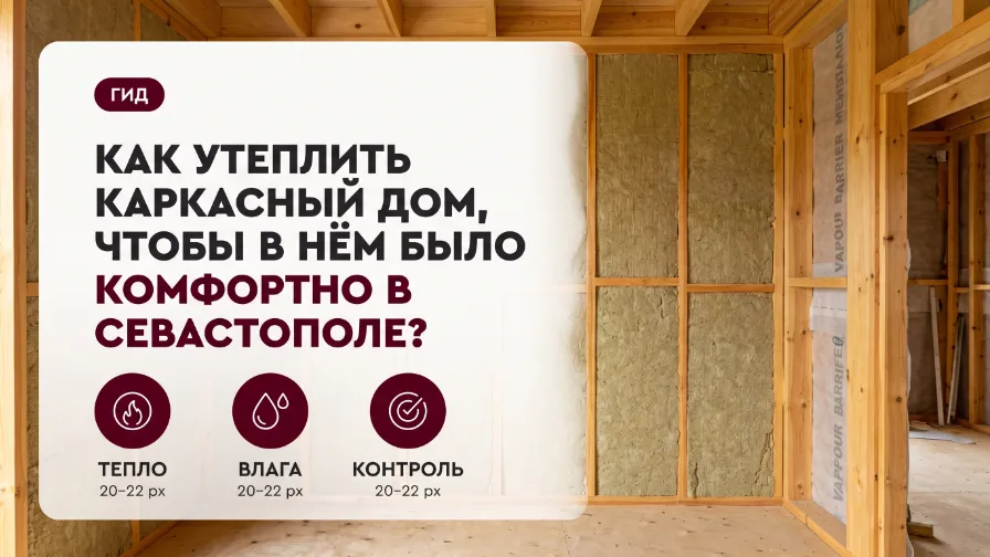 Как утеплить каркасный дом, чтобы в нём было комфортно в Севастополе?