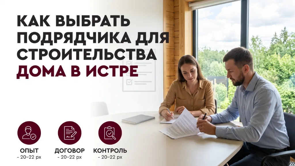 Как выбрать подрядчика для строительства дома в Истре