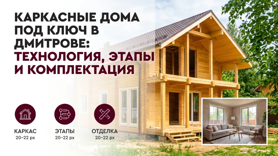 Каркасные дома под ключ в Дмитрове: технология, этапы и комплектация
