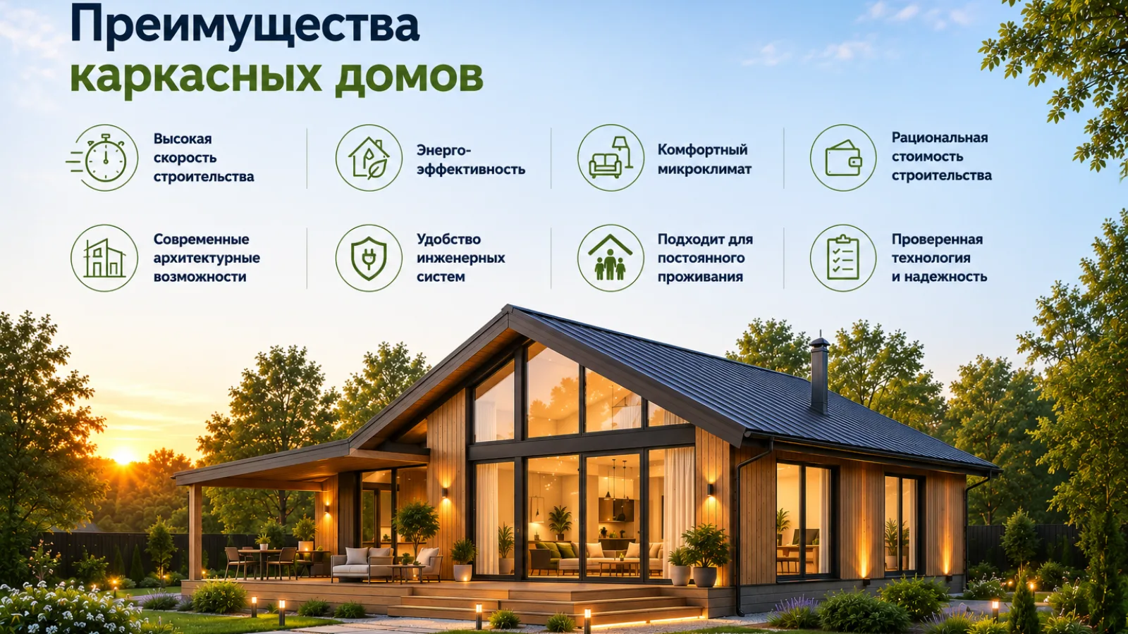 Преимущества каркасных домов