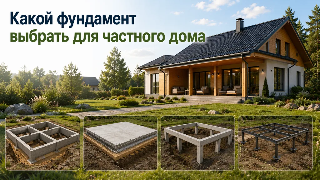 Какой фундамент выбрать для частного дома