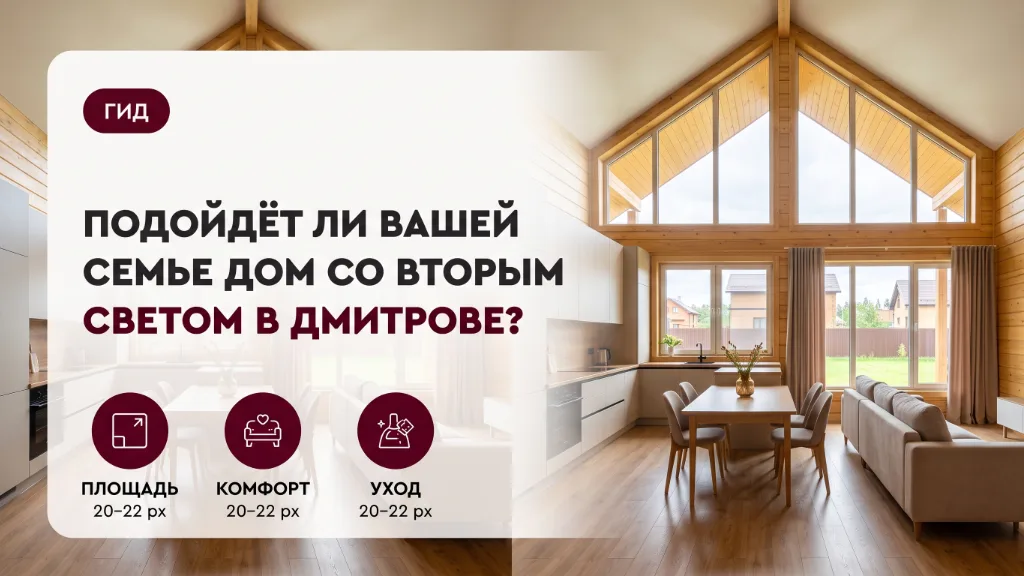 Подойдёт ли вашей семье дом со вторым светом в Дмитрове?