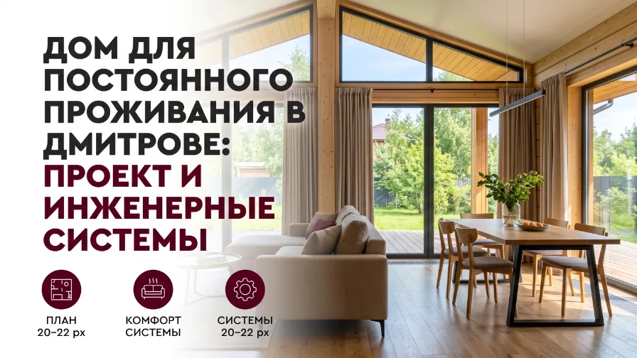 Дом для постоянного проживания в Дмитрове: проект и инженерные системы