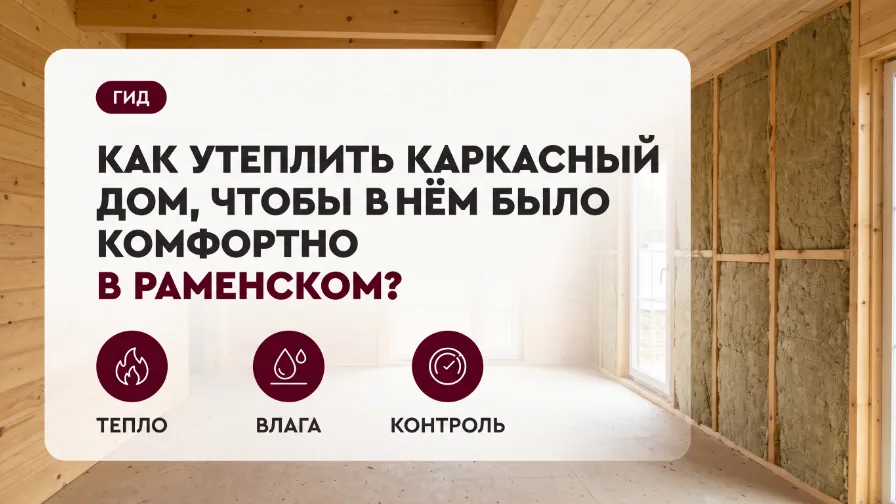 Как утеплить каркасный дом, чтобы в нём было комфортно в Раменском?