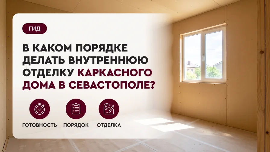 В каком порядке делать внутреннюю отделку каркасного дома в Севастополе?