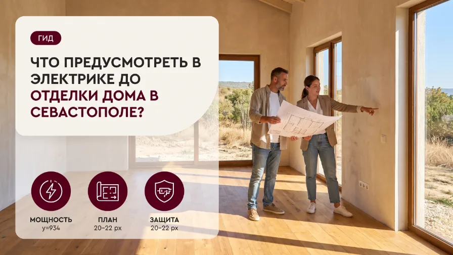 Что предусмотреть в электрике до отделки дома в Севастополе?