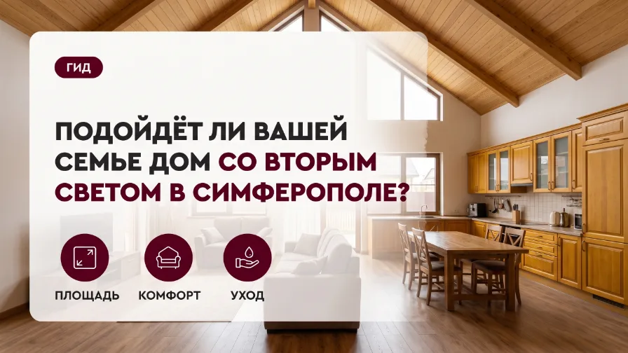 Подойдёт ли вашей семье дом со вторым светом в Симферополе?