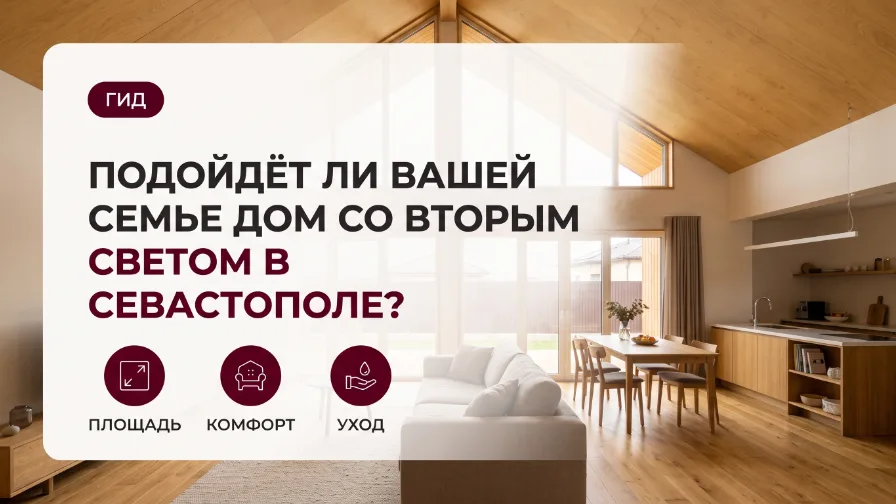 Подойдёт ли вашей семье дом со вторым светом в Севастополе?