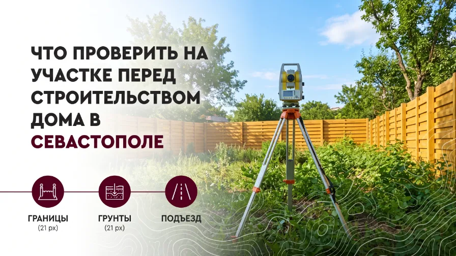 Что проверить на участке перед строительством дома в Севастополе