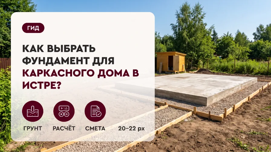Как выбрать фундамент для каркасного дома в Истре?