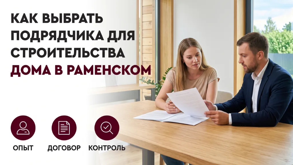 Как выбрать подрядчика для строительства дома в Раменском