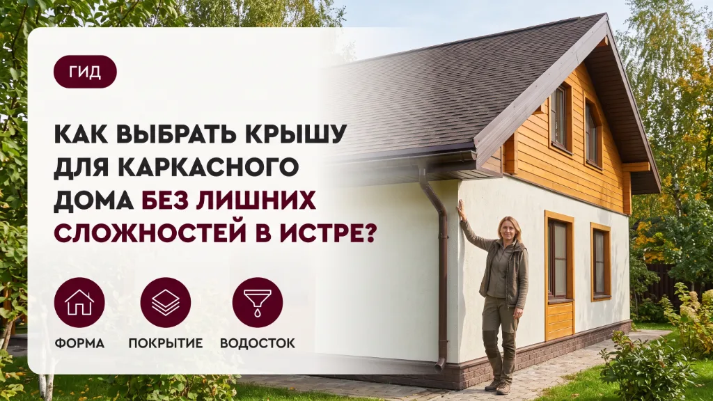 Как выбрать крышу для каркасного дома без лишних сложностей в Истре?