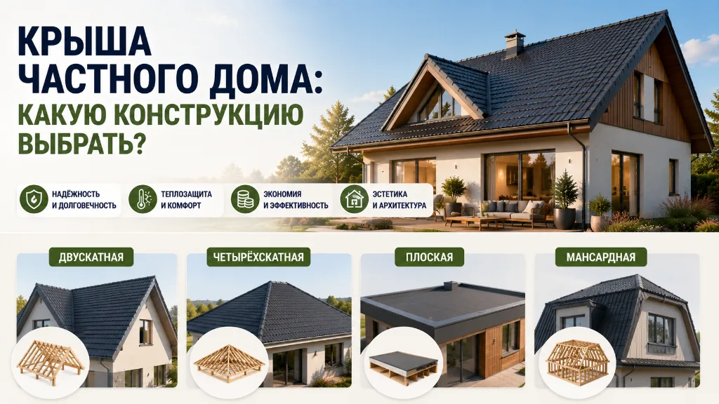 Крыша частного дома: какую конструкцию выбрать?