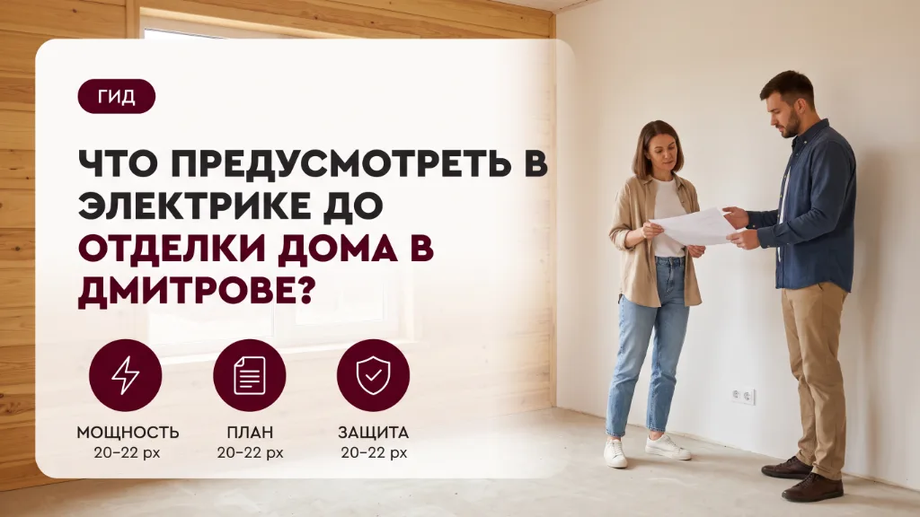 Что предусмотреть в электрике до отделки дома в Дмитрове?