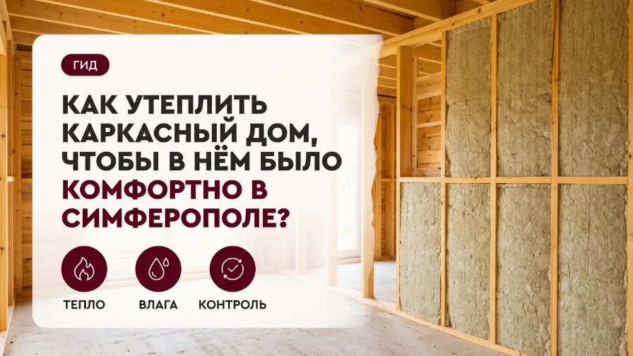 Как утеплить каркасный дом, чтобы в нём было комфортно в Симферополе?