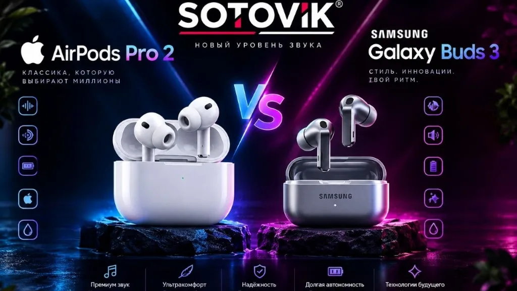 Apple AirPods Pro 3 против Samsung Galaxy Buds Pro 4