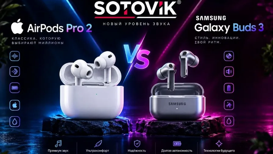 Apple AirPods Pro 3 против Samsung Galaxy Buds Pro 4