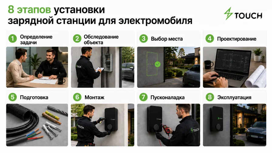 Установка зарядной станции для электромобиля: пошаговая инструкция