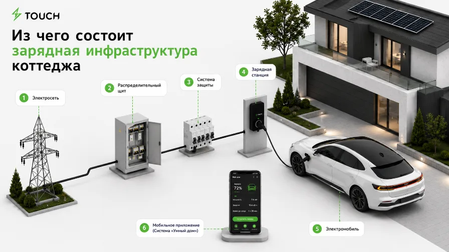 Зарядная станция для коттеджа: особенности проектирования и подключения